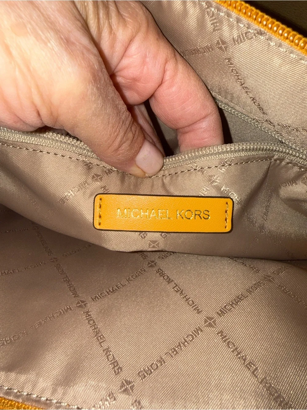 Michael Kors Emilia Goldenrod Pebbled Leather Tote and wallet set